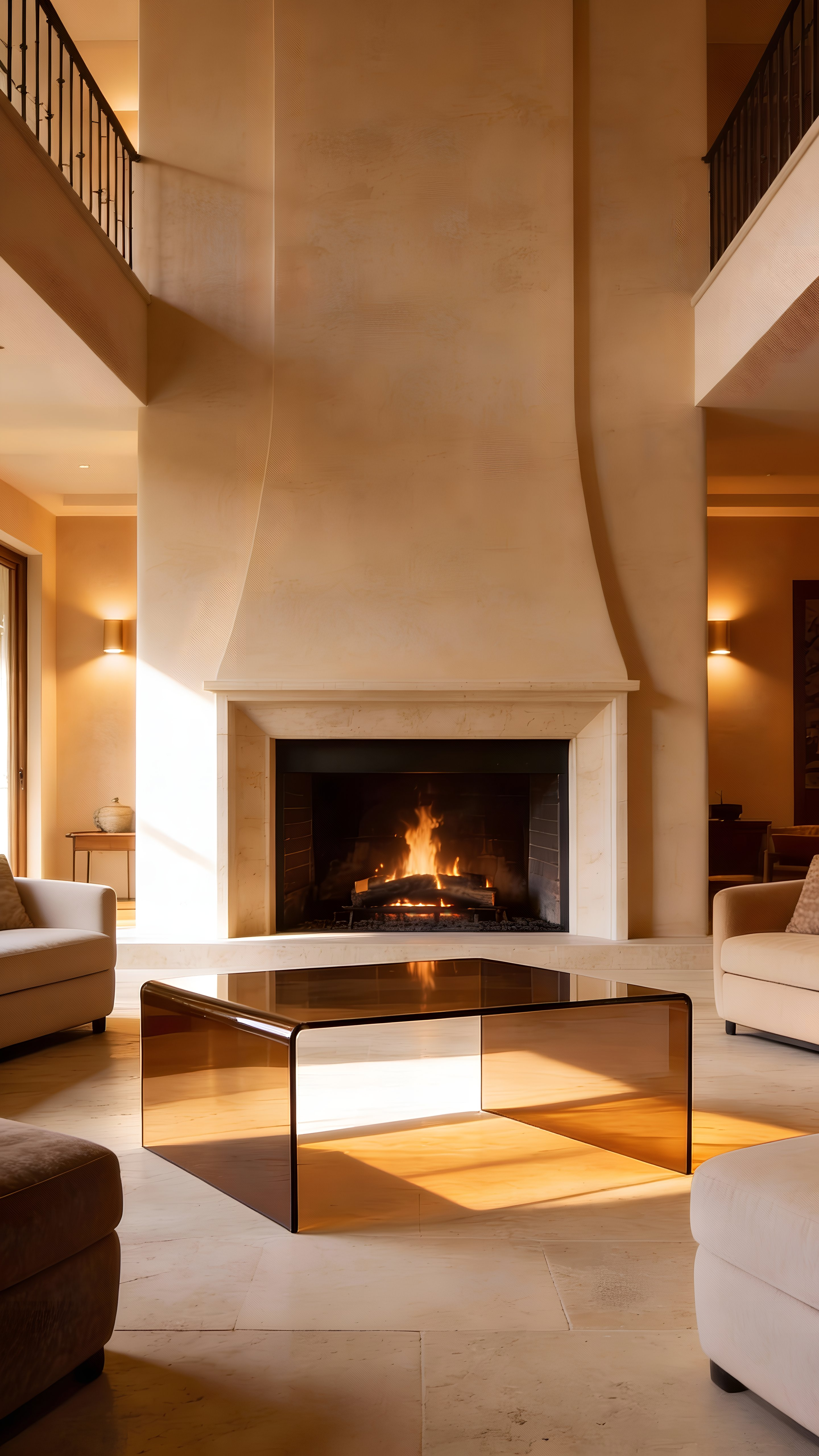 Salonun Merkezinde Mimari Odak: Kütlesiz Formlar ve Yapısal Denge